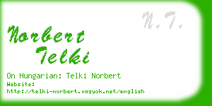 norbert telki business card